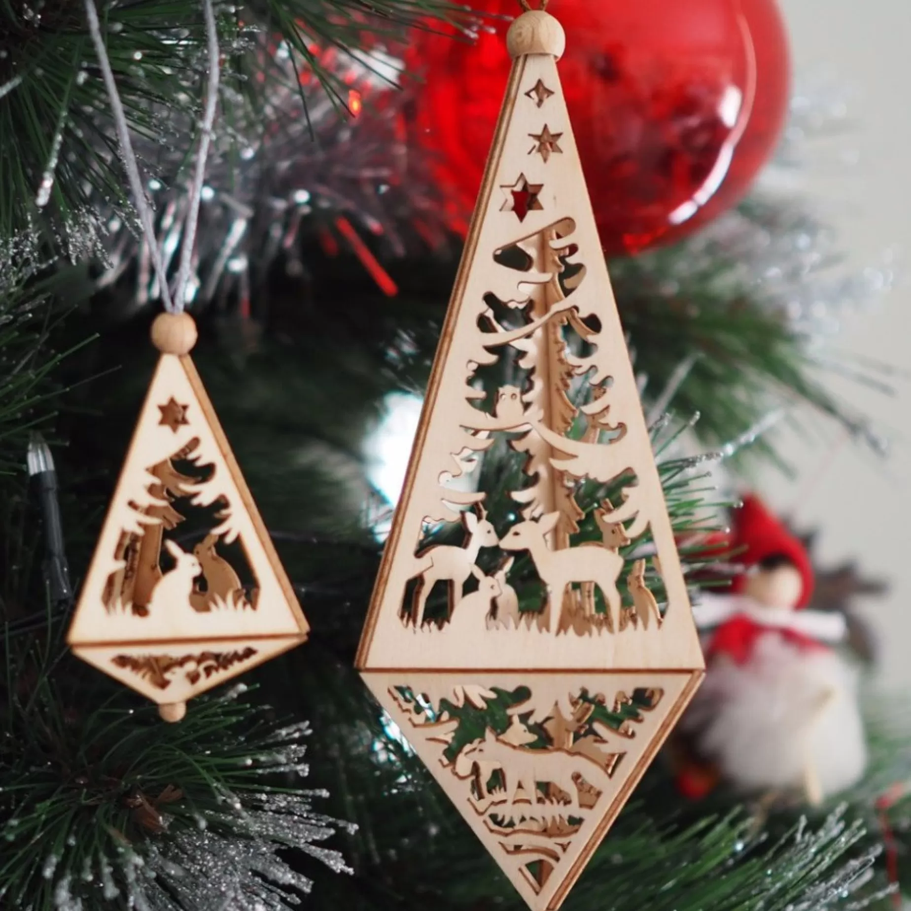 Erzgebirge Handarbeit Alpine Diamond Pair - Christmas Tree Decoration | All Tree Decorations