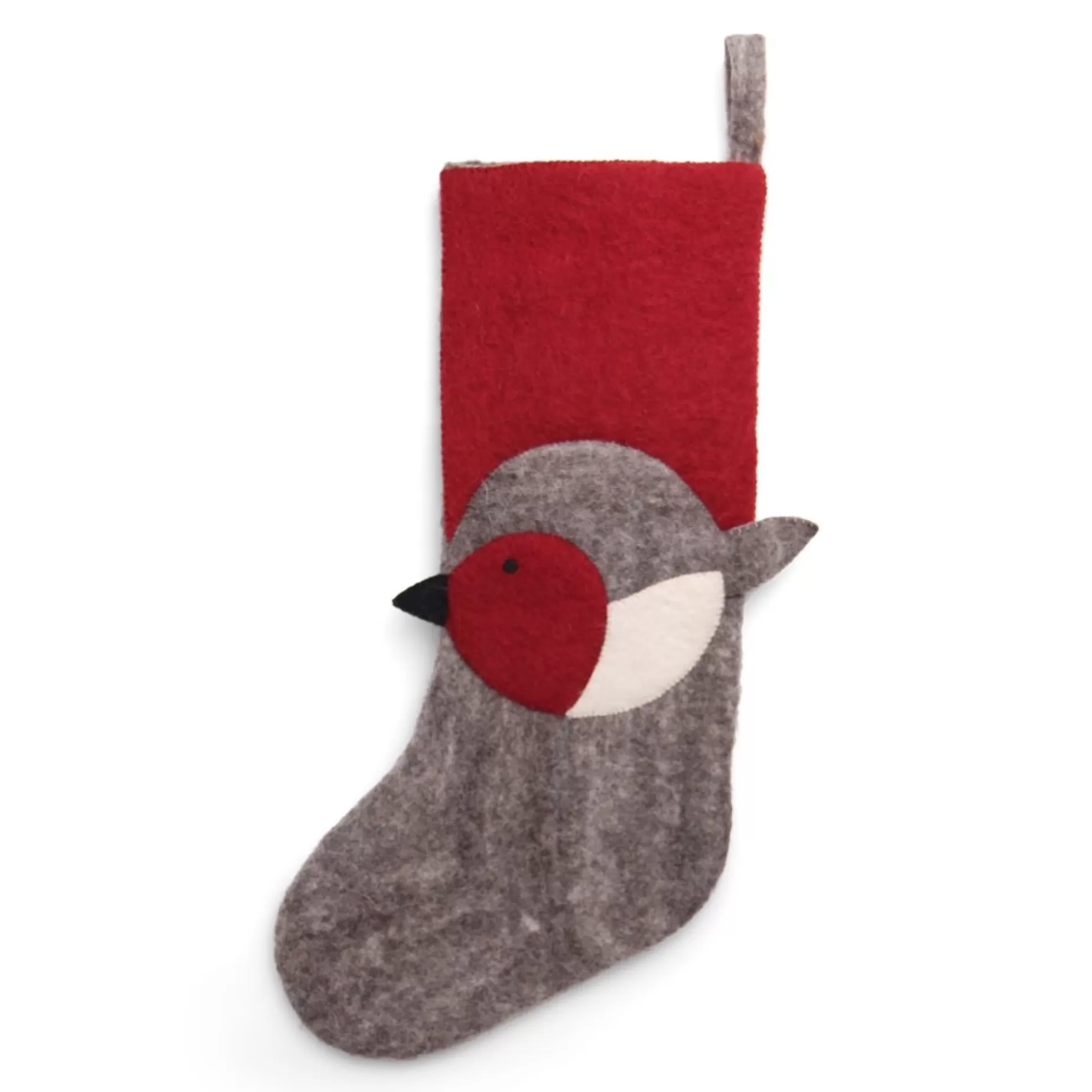 En Gry & Sif Felt Christmas Stocking - Bird | Christmas Stockings