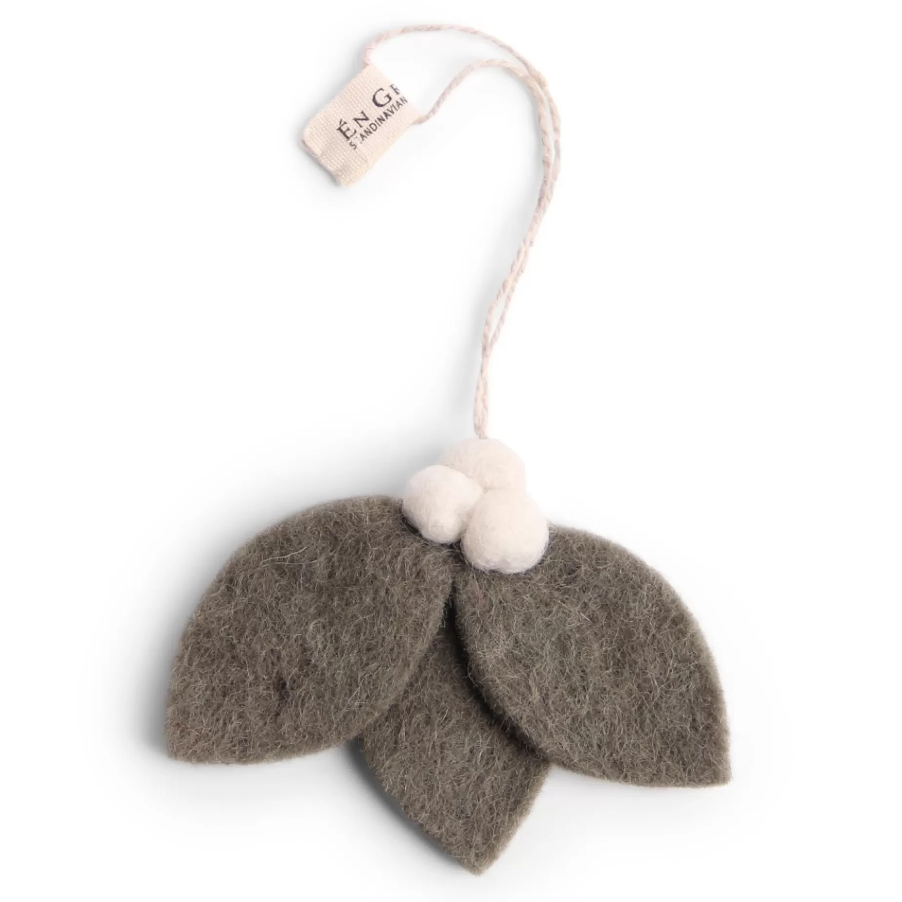 En Gry & Sif Felt Christmas Tree Decoration - Silver Foliage (Set Of 3) | Felt Christmas Tree Decorations
