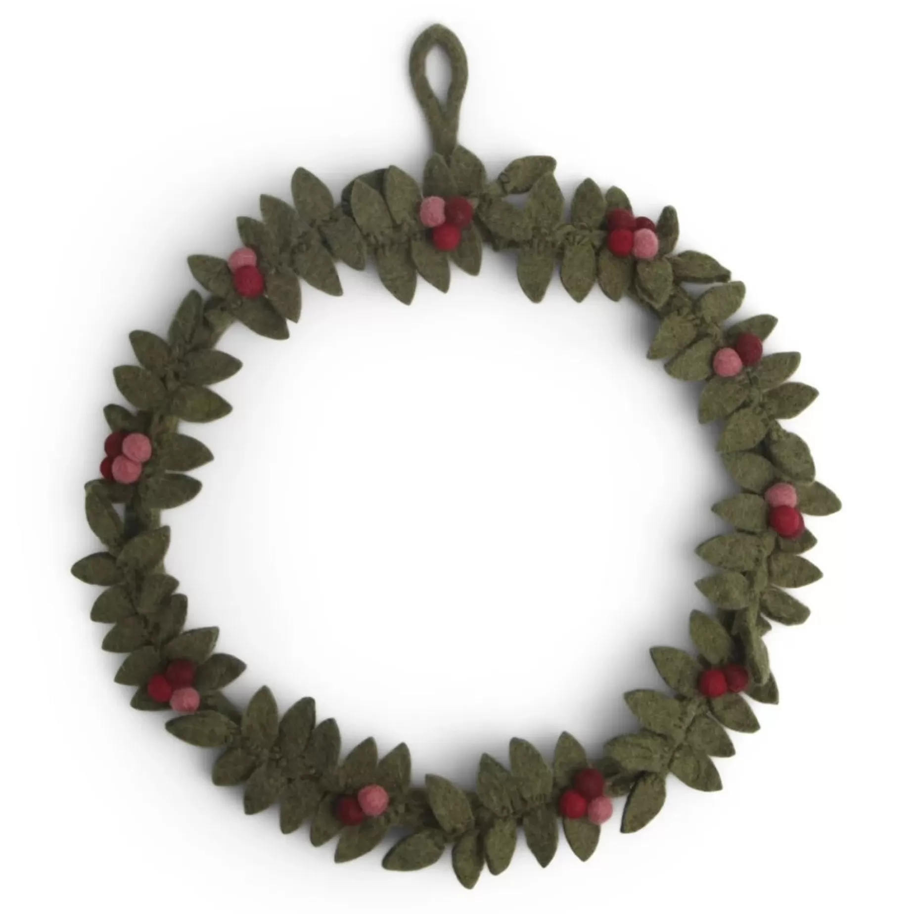 En Gry & Sif Felt Christmas Wreath - Large Holly | Wreaths