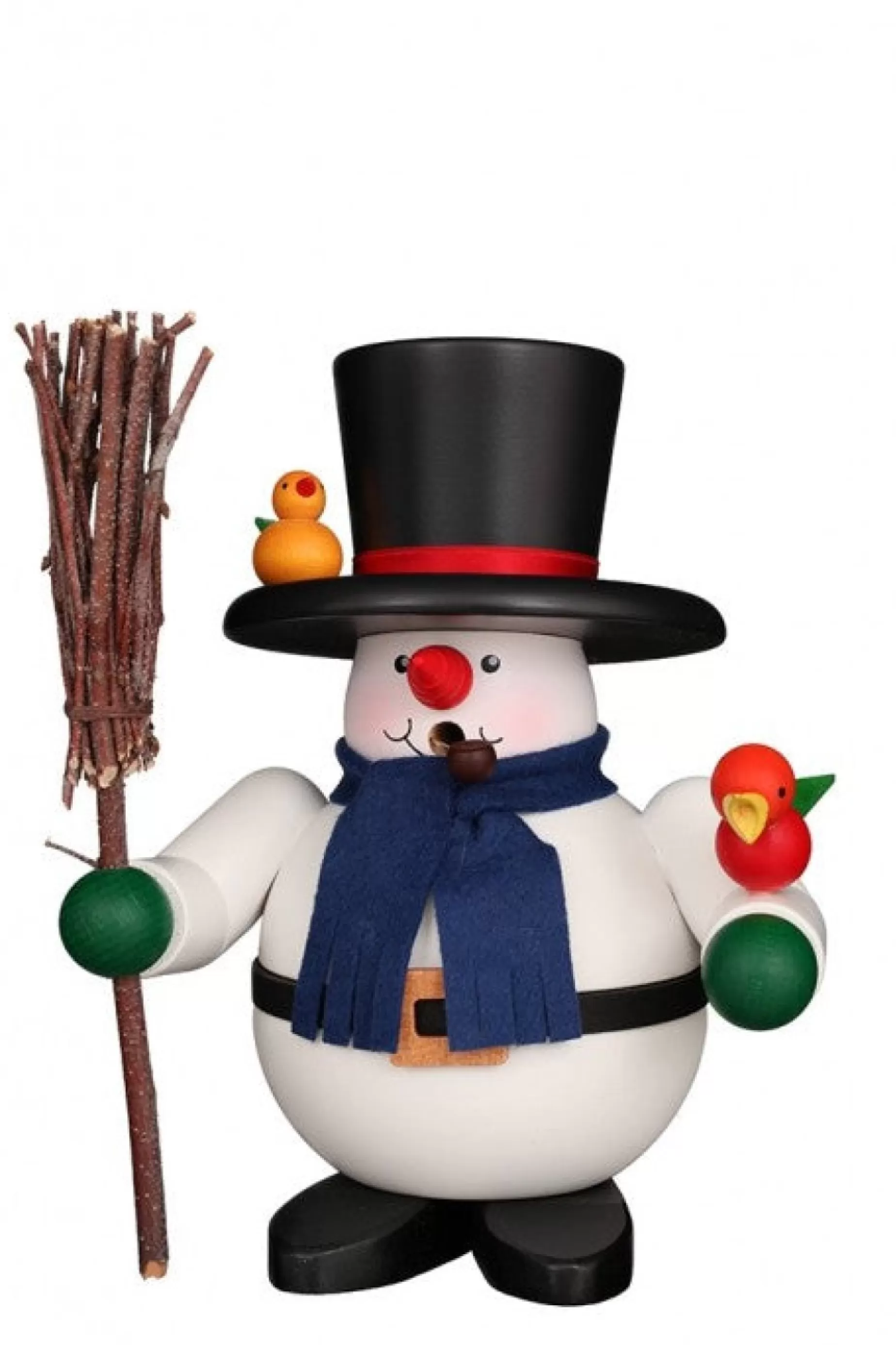 Christian Ulbricht Incense Burner - Premium - Friendly Snowman With Broom | Traditional Incense Burners