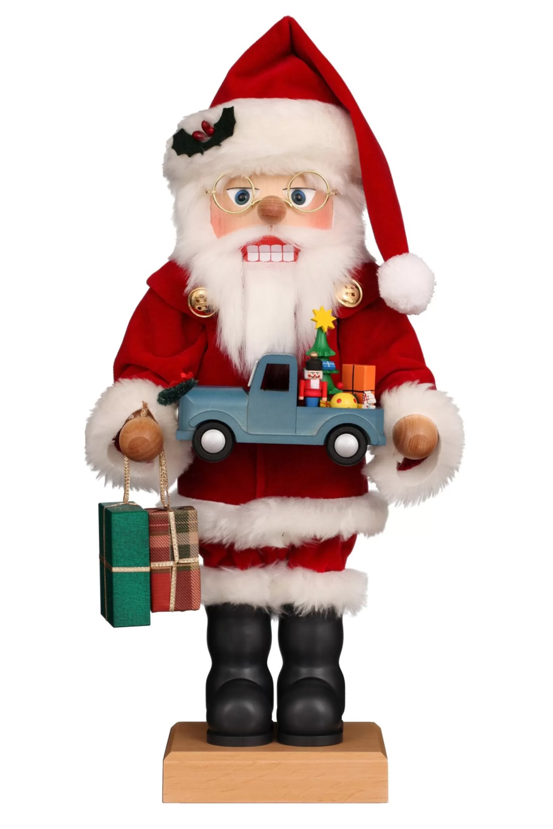 Christian Ulbricht Nutcracker (Premium Collector'S Edition) - Santa With Blue Car | Limited Edition Nutcrackers