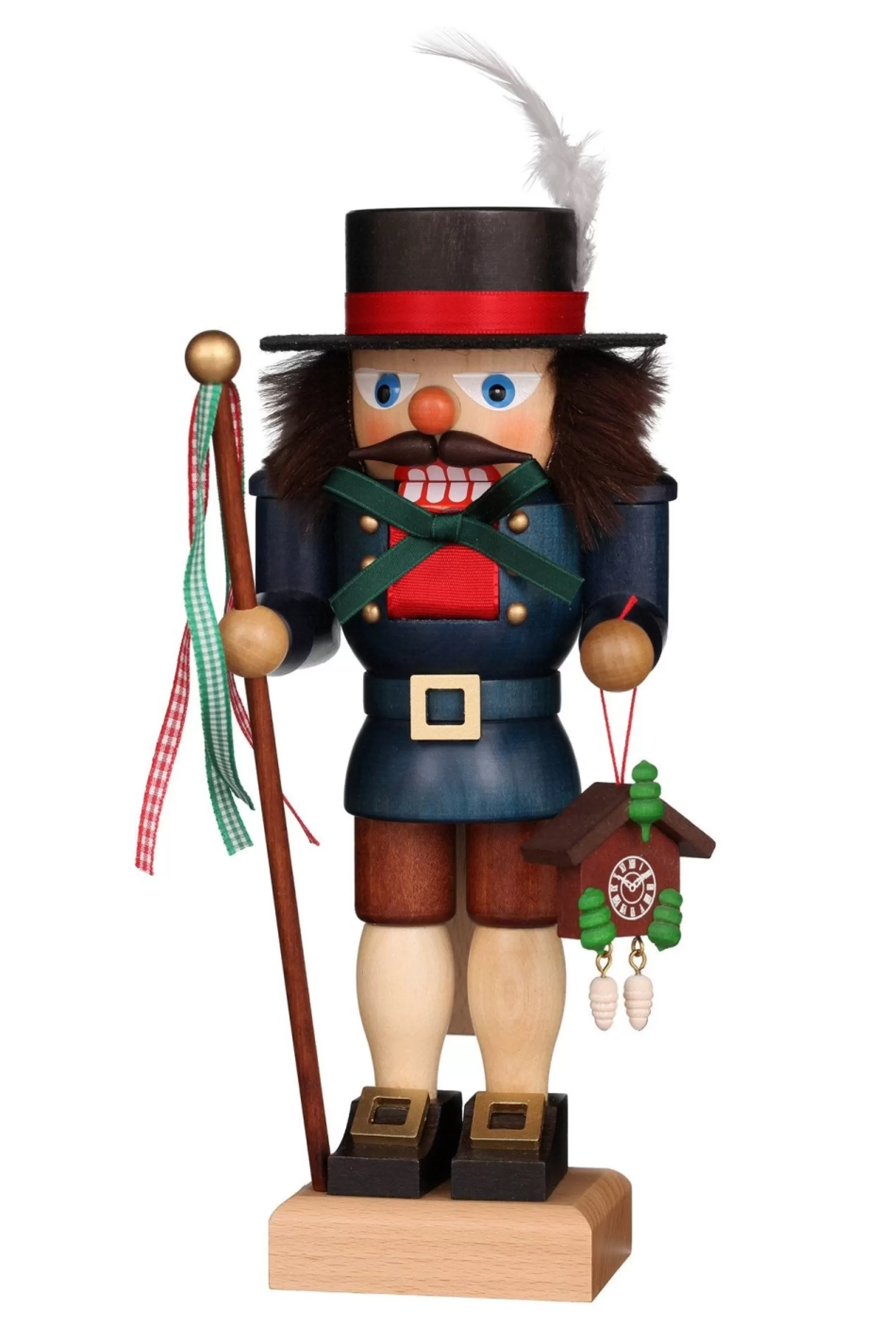 Christian Ulbricht Nutcracker (Small) - Black Forest Friend With Clock | Small Nutcrackers