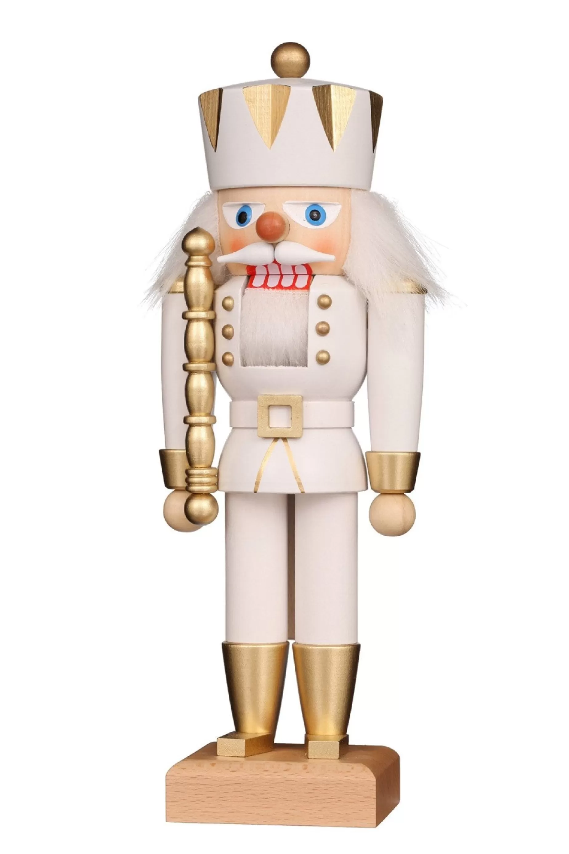 Christian Ulbricht Nutcracker (Small) - King With Gloss White Coat | All Nutcrackers