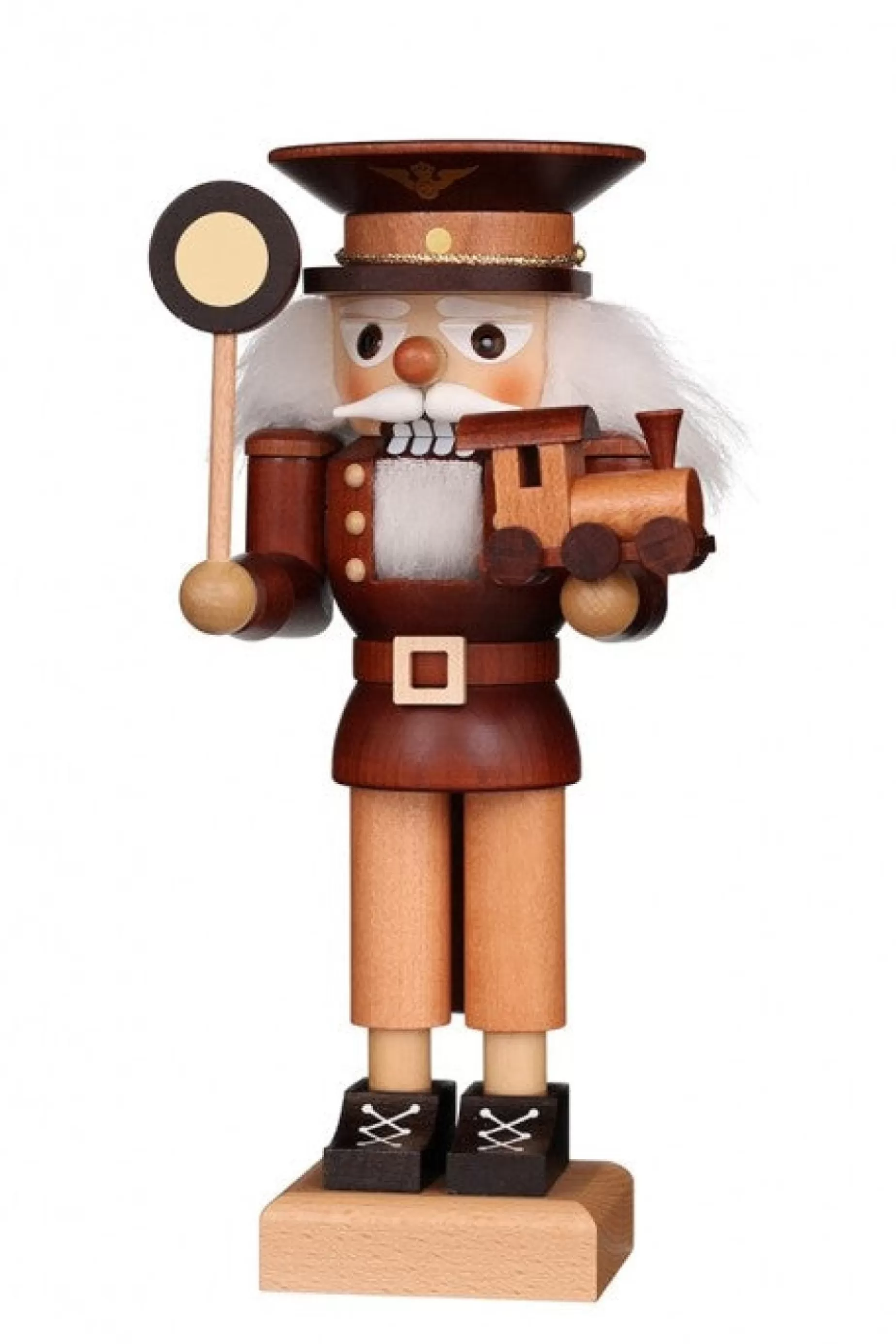 Christian Ulbricht Nutcracker (Small) - Train Conductor (Natural) | Fall Nutcrackers